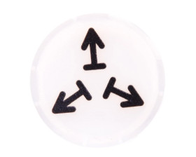 Soczewka przycisku 22mm płaska biała z symbolem ZWOLNIENIE M22-XDL-W-X15 218313