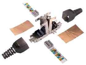 Złącze RJ AXINDUS RJ45 do użytku z: Łącznik Ethernet Cat6a i przemysłowy Złącze