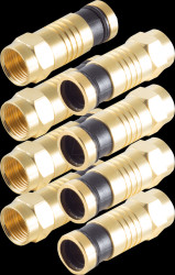 BS15-300814 4x gold F compression plugs for cable 7.2 mm