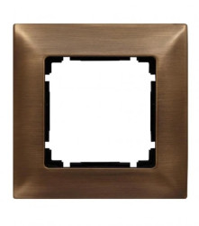 VENA EXCLUSIVE METAL Ramka pojedyncza BRĄZ CZESANY PATYNOWANY, LAKIEROWANY BRĄZ RUSTYKALNY 5132281