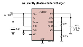 32V, 2A μModule (Power Module) Power Tracking Battery Charger