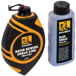 Roughneck 43-070 Rapid Rewind Chalk Line Reel Set 30m