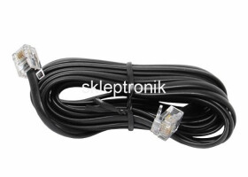 Kabel telefoniczny na wymiar 6P2C czarny 1mb