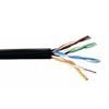 Przewód kat.5E U/UTP drut, wewnętrzny, czarny, LDPE 4x2x24AWG