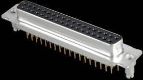 164A16599X D-SUB socket, 37-pin, PCB, clip, turned Contacts