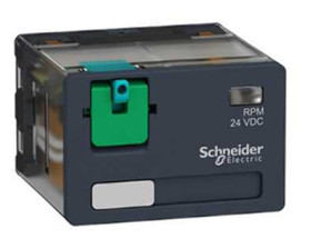 Przekaźnik mocy 24V dc 4PDT Schneider Electric 2W, na szynę DIN 388Ω Wciskane