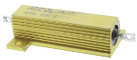 Rezystor do montażu w obudowie 10kΩ 50W ±5% Arcol ±25ppm/°C drutowy Osiowe