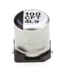 Aluminiowy kondensator elektrolityczny 100μF 16V dc SMD Panasonic roztaw: 1.5mm 5 (Dia.) x 5.8mm