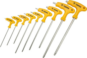 Klucze Torx typu T T10-T50 mm Stal CrV (zestaw 9 szt.) 35D968