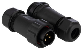 Przemysłowe złącza okrągłe 3, 3-pinowe SP21 Kabel, Układ szeregowy Wtyczka, gniazdo RS PRO