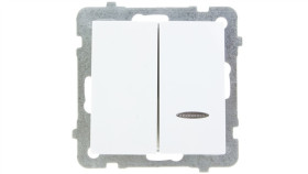 As Łącznik Świecznikowy Z Podświetleniem Biały Łp-2Gs/M/00