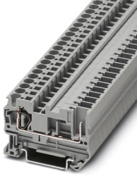 Through terminal block, spring-cage/plug-in connection, 0.08-6.0 mm², 2 pole, 32 A, 6 kV, gray, 3042719