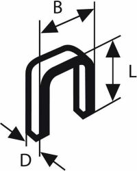 Zszywka TK4030G, 1,2 mm, 30 mm, ocynkowana Bosch Accessories 2608200703, N/A, Wymiary (D x S) 30 mm x 5.8 mm, 5000 szt.