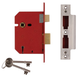 UNION J2201-PL-2.50 2201 5 Lever Mortice Sashlock Brass Finish 65mm 2.5in Box