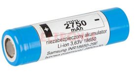 AKUMULATOR 3.63V 2.75Ah LI-ION SAMSUNG ICR18650-29E