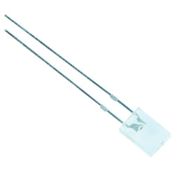 Green Rectangular 2 x 5mm Water Clear LED 1000mcd 120°