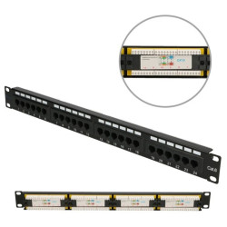 Patchpanel 24 porty Extralink CAT6 UTP