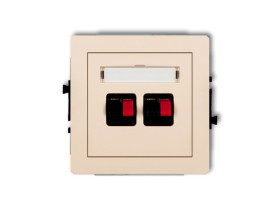 DECO Gniazdo głośnikowe podwójne beżowy 1DGG-2 KARLIK