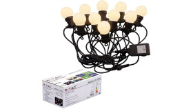 Girlanda Ogrodowa, Łańcuch O Długości 5M / 10 X Żarówek Led 0,5W 230V 300Lm...