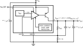 50-mA, 16-V, adjustable low-dropout voltage regulator with enable