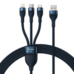 Baseus Flash Series Ⅱ kabel 3w1 do szybkiego ładowania USB-A do USB-C / Micro-USB / Lightning 66W 48
