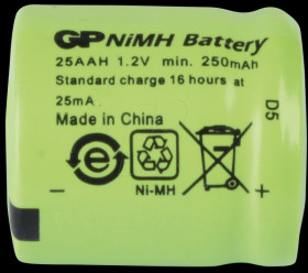 30125AAH-C1 NiMh industrial cell, GP, 1.2 V 1/3 AA 250 mAh