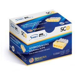 Szybkozłączka wtykowa Simet SCP4 - 4 tory 4mm 32A/450V - Idealna Szybkozłączka - 100szt.