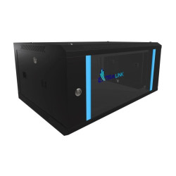 Szafa rack montowana na ścianie Extralink 4U 600x450 Czarna