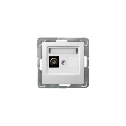 Gniazdo antenowe typu F pojedyncze białe GPA-1YF/m/00 Impresja Ospel