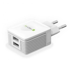 Sieciowa ładowarka 230V - 2X USB 5V 2.1A i 2.1A Biała IPW-USB-EC152W