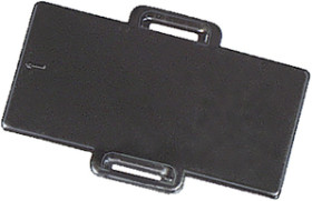 PE label, inscribable, (W x H) 29 x 14 mm, black, 01400114010