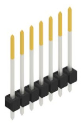 Pin header, 7 pole, pitch 2.54 mm, straight, black, 10048640