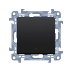 Simon 10 Łącznik dwubiegunowy (moduł) 10AX, 250V, zaciski śrubowe czarny mat CW2.01/49