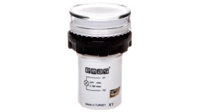 Lampka Sygnalizacyjna Mb Z Led, Monoblok, 24V Ac/Dc, Płaski Klosz, Biała...