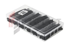 Zestaw 100 szt. rurek termokurczliwych 10cm czarne 7858