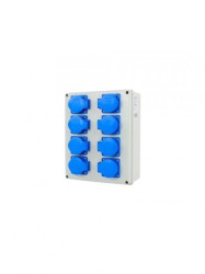 Rozdzielnica siłowa n/t 8x230V IP44 NBOX24.5 248x199x95mm NBOX24.5