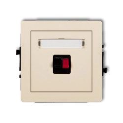 DECO Gniazdo głośnikowe pojedyncze beżowy 1DGG-1