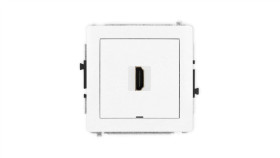 Deco Mechanizm Gniazda Pojedynczego Hdmi 2.0, Bez Pola Opisowego, Biały Mat...