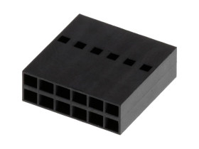 Molex Obudowa złącza pin żeńskiego na kabel Ilość pinów 12 Wymiary siatki: 2.54 mm 901430012 1 szt. towar pakowany luzem