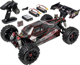 Carson Modellsport Virus 4.2 XL czarny, czerwony 1:8 Model samochodu RC Elektryczny Buggy 100% RtR 2,4 GHz zawiera akumu