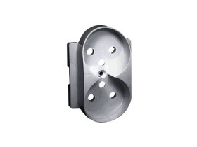 SIMON 82 Pokrywa gniazda podwójnego z przesłonami do ramek DETAIL aluminiowa 82068PDZ-93 KONTAKT SIMON