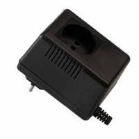 KM-49D Obudowa z tworzywa KM49D wymiary: 90x65x57mm - obudowa zasilacza z gniazdem bez uziemienia - czarna - ABS