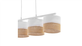 Lampa Wisząca Złota Enceladus Trzy Szklane Klosze Led 5W 3000K -...