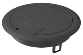 Kaseta zasilająca z wyjściem przewodu, plastykowa, grafitowa GES R2 9011 7405084