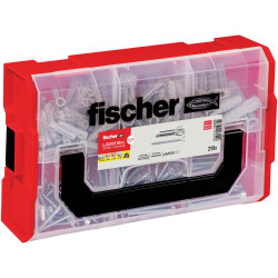 Fischer 532893 FIXtainer Assorted Dowels, 240 Parts, Stackable, Sortimo L-Boxx