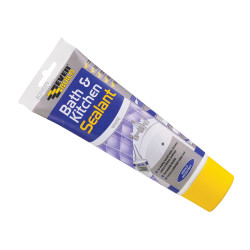 Everbuild EASIBATH Bath &amp; Kitchen Sealant Easi-Squeeze White 200ml