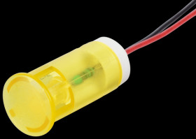 QS123XXY24 Indicator LED, 24 V DC, 12 mm, wired, yellow