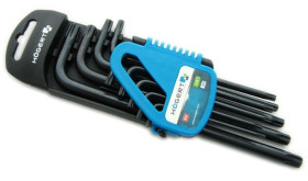 Klucze TORX długie stal S2 9 elementów HT1W816