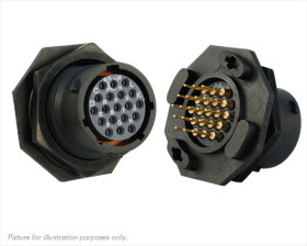 Złącze wielostykowe przemysłowe 19-pinowe, panelowe Souriau Sunbank by Eaton