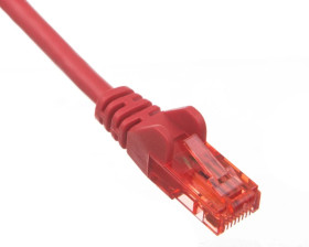 Kabel krosowy patchcord U/UTP kat.6 CCA czerwony 0,25m 95254